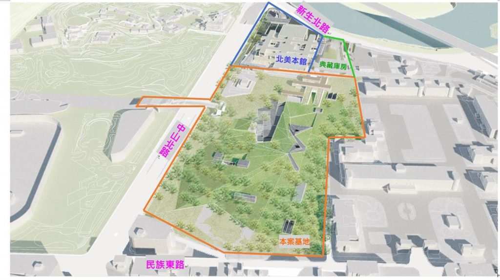 臺北藝術園區全區圖（臺北市政府工務局新建工程處提供）