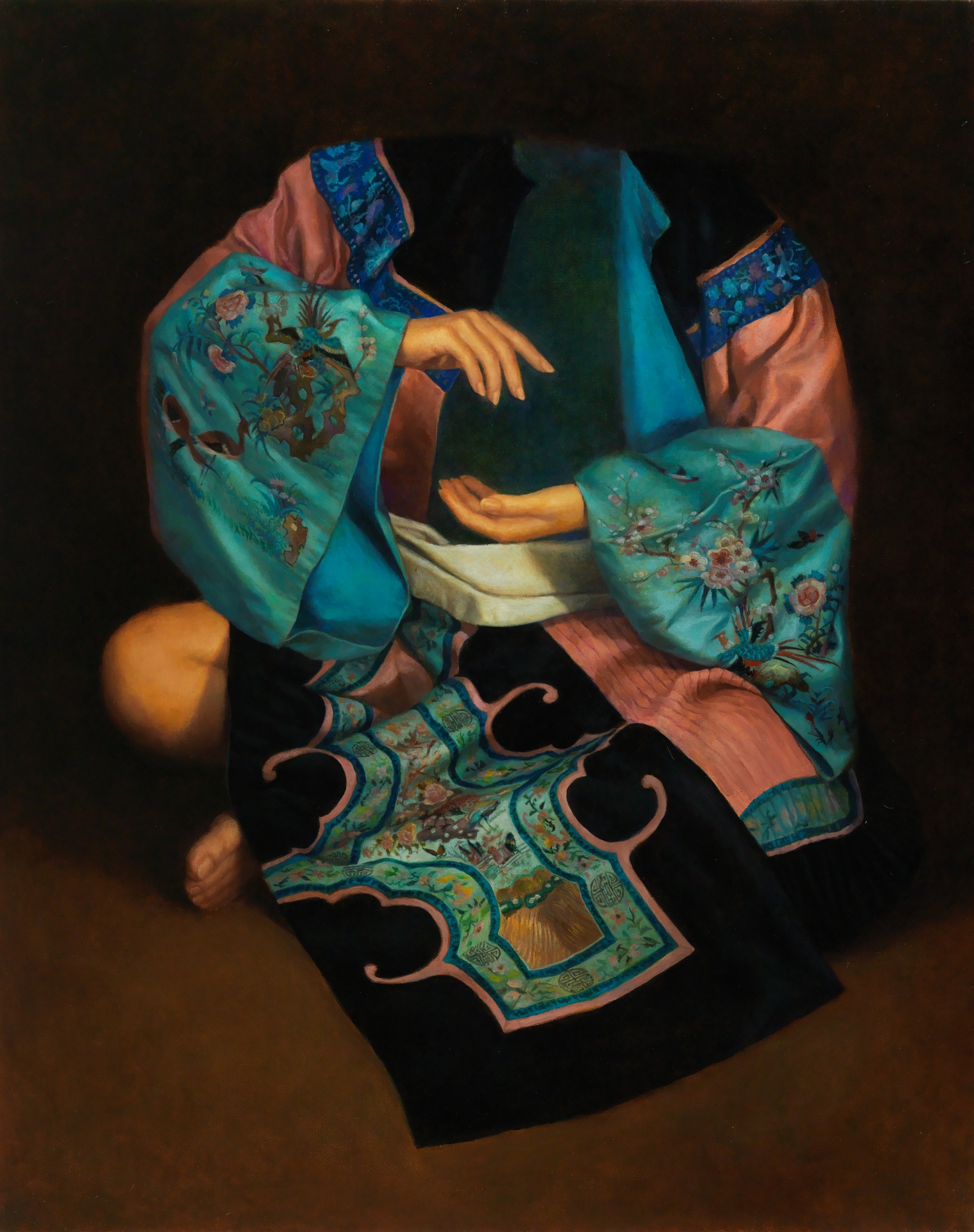 陳香伶，《紅塵虛夢》 ，油彩、亞麻布，100×80 cm，2017。（作者提供）
