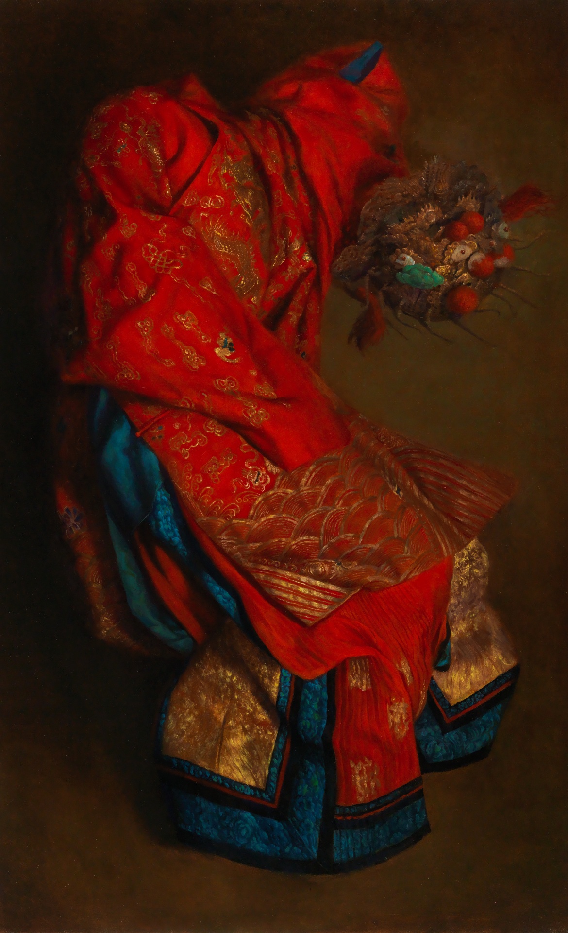 陳香伶，《花嫁》，油彩、亞麻布，116.5×72.5 cm，2017。（作者提供）